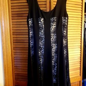 Black Dress with Flattering Lace Accents